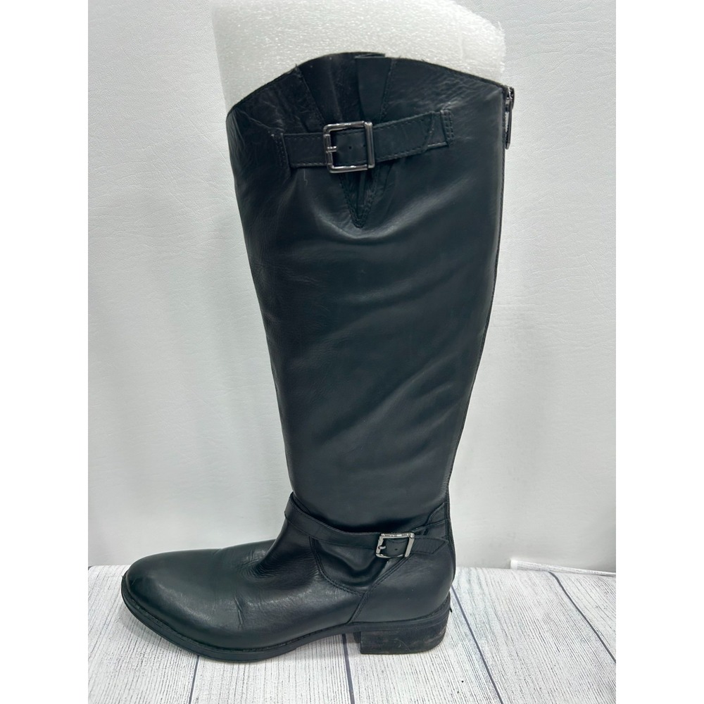 Sam Edelman Painter Tall Riding Boots Women 9.5 Black Leather Classic Equestrian